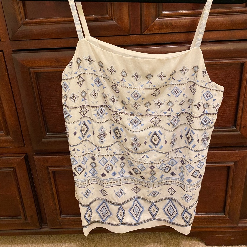 White House Black Market beaded top